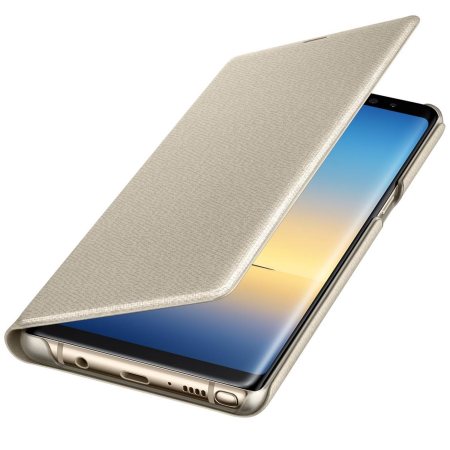 Samsung Note LED View Cover Case Gold