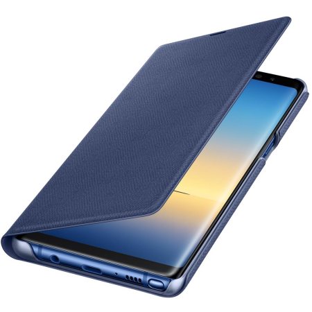 Official Samsung Galaxy Note 8 LED Flip Wallet Deksel - Blå