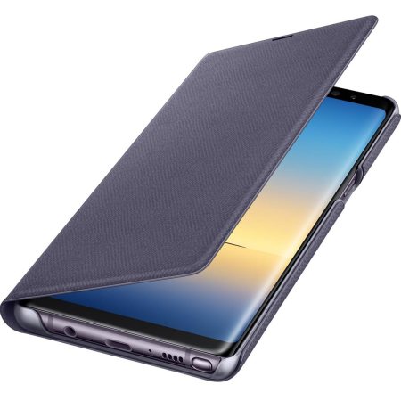 Official Samsung Galaxy Note 8 LED Flip Wallet Deksel - Grå