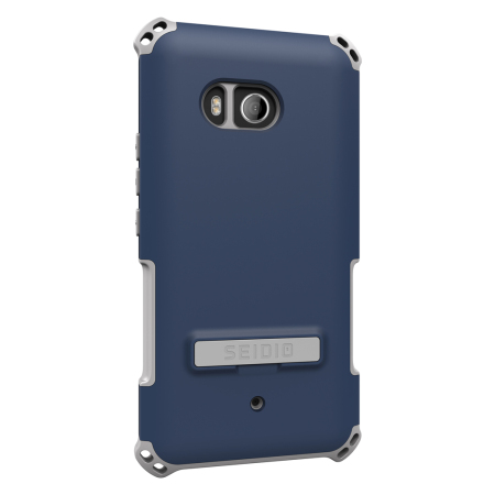 Seidio Dilex HTC U11 Hülle mit Standfuß - Mitternachtsblau / Grau