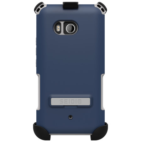 Seidio Dilex HTC U11 Hülle mit Standfuß &Holster - Blau / Grau