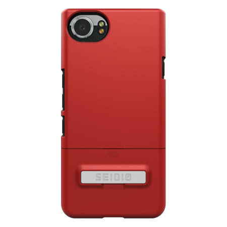 Seidio SURFACE BlackBerry KEYone Case & Metal Kickstand - Red / Grey