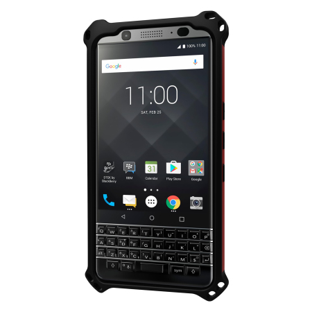 Coque BlackBerry KEYone Seidio Dilex avec Kickstand - Rouge / Gris