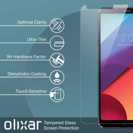Olixar LG G6 Tempered Glass Screen Protector Twin Pack