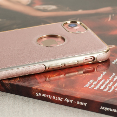 Olixar Makamae Leather-Style iPhone 7S Case - Rose Gold