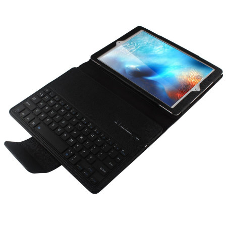 Leather-Style iPad 2017 / Pro 9.7 / Air 2 / Air Keyboard Case - Black