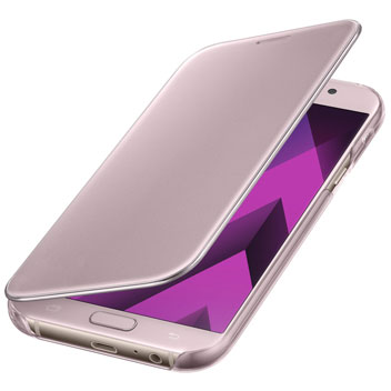 Official Samsung Galaxy A7 2017 Clear View Stand Cover Case - Pink