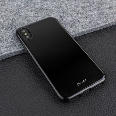 Coque iPhone X FlexiShield en gel – Noire