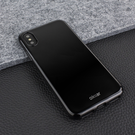 Olixar FlexiShield iPhone X Gel Case - Jet Black