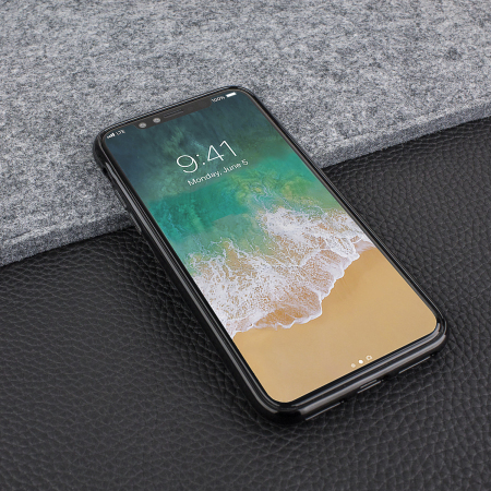 FlexiShield iPhone X Gel Hülle in Jet schwarz