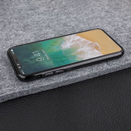 FlexiShield iPhone X Gel Hülle in Jet schwarz