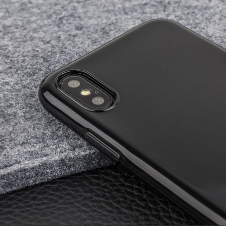 Olixar FlexiShield iPhone X Gel Case - Jet Black