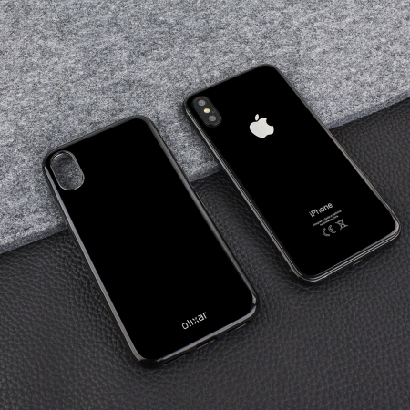 Olixar FlexiShield iPhone X Geeli kotelo - Musta