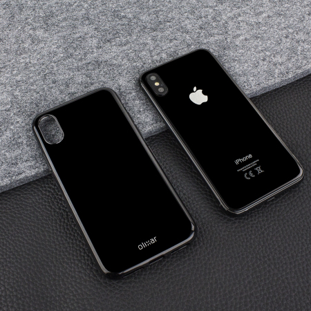 Coque iPhone X FlexiShield en gel – Noire