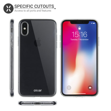 Olixar Ultra-Thin iPhone X Gel Case - 100% Clear