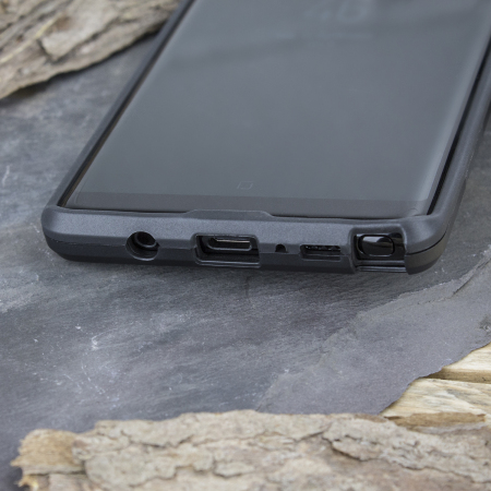 Olixar XTrex Galaxy Note 8 Robustes Karten-Kickstandhülle - Schwarz