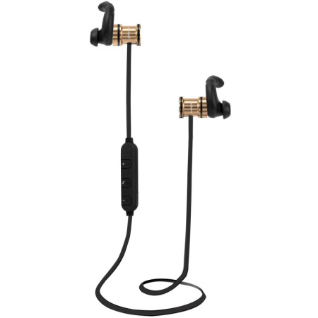 Groov-e Bullet Buds Metal Wireless Earphones with Mic - Gold