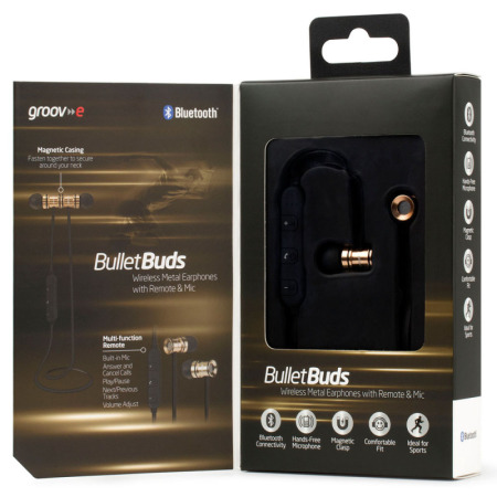 Groov-e Bullet Knospen Metall drahtlose Kopfhörer mit Mikrofon - Gold