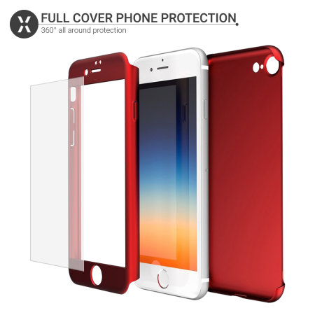 Protección Completa iPhone 8 Olixar X-Trio - Roja