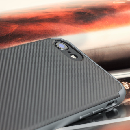Olixar XDuo iPhone 8 Case - Carbon Fibre Metallic Grey