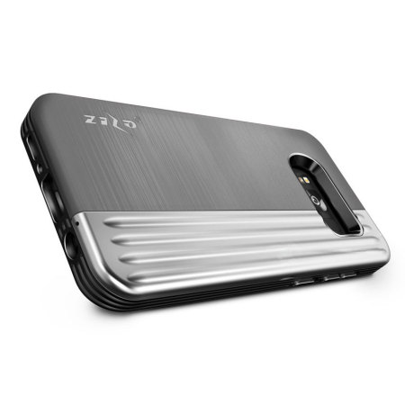 Zizo Retro Samsung Galaxy S8 Plus Brieftaschen Stand Hülle - Silber