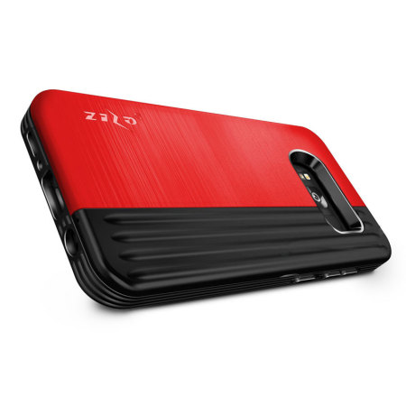 Zizo Retro Samsung Galaxy S8 Wallet Stand Case - Rood / Zwart