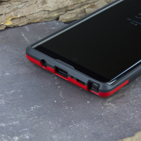 Olixar XTrex Galaxy Note 8 Robustes Karten-Kickstandgehäuse - Rot