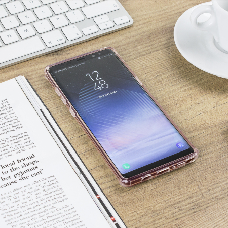 Coque Samsung Galaxy Note 8 Olixar ExoShield Snap-on – Or rose