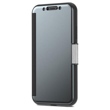 Moshi StealthCover iPhone X Clear View Folio Fodral - Gunmetal