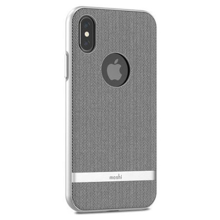 Moshi Vesta iPhone X Textile Pattern Case -  Herringbone Grey