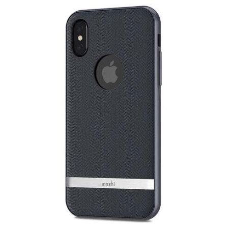 Coque iPhone X Moshi Vesta Textile – Bleu bahama