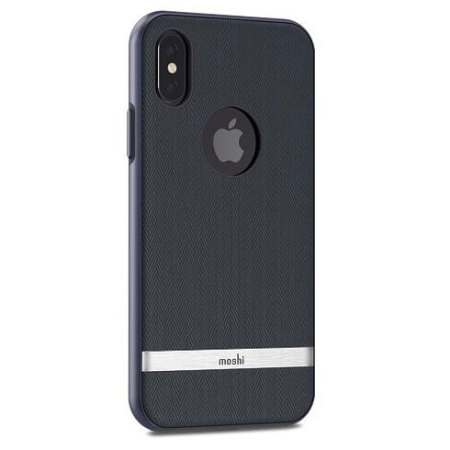 Coque iPhone X Moshi Vesta Textile – Bleu bahama