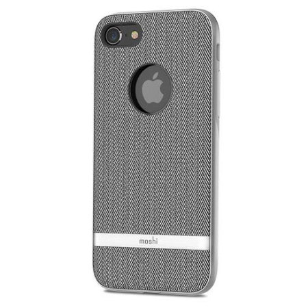 moshi vesta iphone 8 textile pattern case - herringbone grey