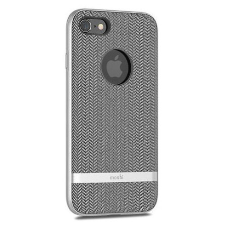 moshi vesta iphone 8 textile pattern case - herringbone grey