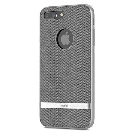 Moshi Vesta iPhone 8 Plus Textile Pattern Case - Herringbone Grey