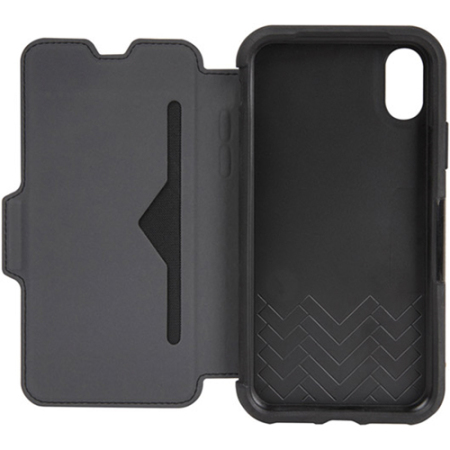 OtterBox Strada Folio iPhone X Leather Wallet Case - Black