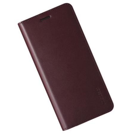 VRS Design Echte Leder Tagebuch Samsung Galaxy Note 8 Hülle  - Wein