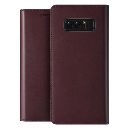 VRS Design Genuine Leather Diary Samsung Galaxy Note 8 Fodral - Röd