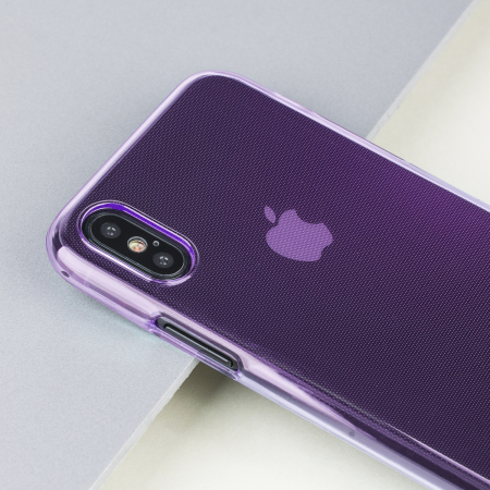Olixar FlexiShield iPhone X Gel Case - Purple