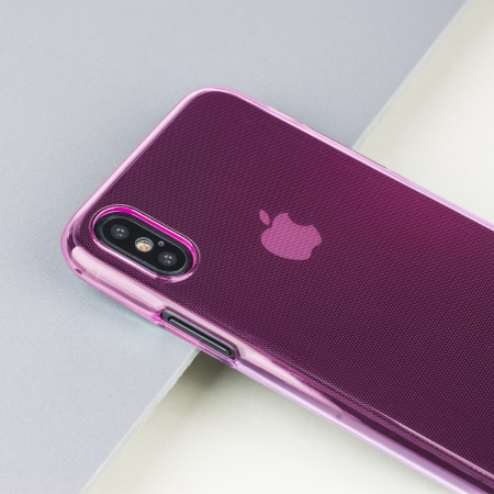 olixar flexishield iphone x gel case - pink