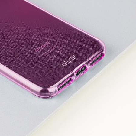 olixar flexishield iphone x gel case - pink