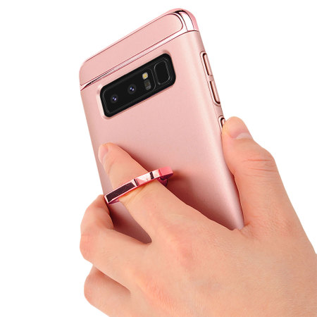 Funda Samsung Galaxy Note 8 Olixar X-Ring Aro de dedo - Oro Rosa