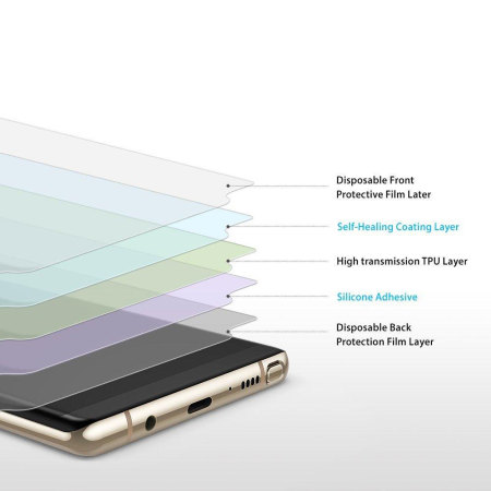 Protector Samsung Galaxy Note 8 Rearth Invisible Defender Cristal Templado