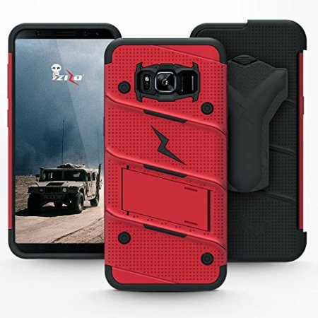 Zizo Bolt Series Samsung Galaxy Note 8 Tough Case Hülle & Gürtelclip - Rot