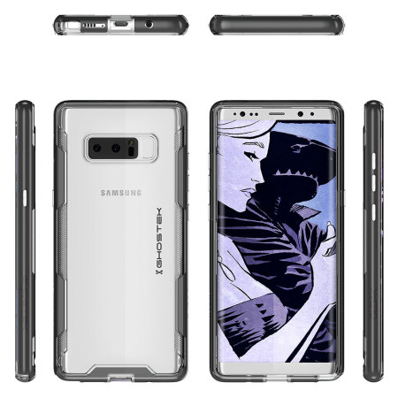 Ghostek Cloak 3 Samsung Galaxy Note 8 starke Hülle - Klar / Schwarz