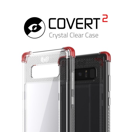 Ghostek Covert 2 Samsung Galaxy Note 8 Bumper Case - Clear / Red