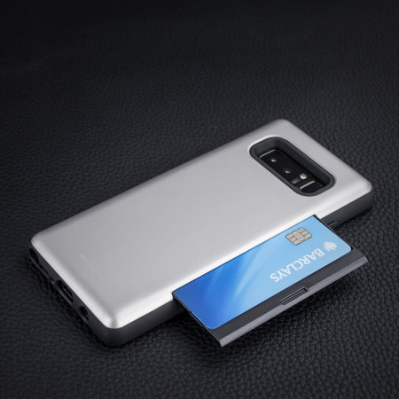 Mercury Happy Samsung Galaxy Note 8 Kartenetui - Silber/Schwarz