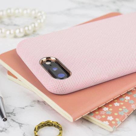 lovecases pretty in pastel iphone 8 plus denim design case - pink