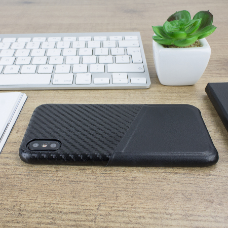 Funda iPhone X Olixar fibra de carbono - Negra