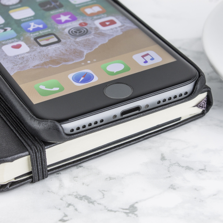 Olixar iPhone 8 / 7 Carbon Fibre Card Pouch Case - Black